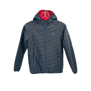 L.L. Bean Kids Puffer Jacket - Black with Red Lining